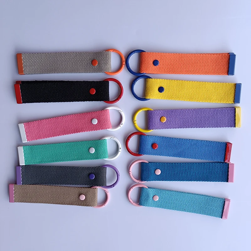 32mm Korea Name Tag Keychain Strap Luggage Tag DIY Blank Key Chain for Sewing Iron On Patch Backpack Lanyards