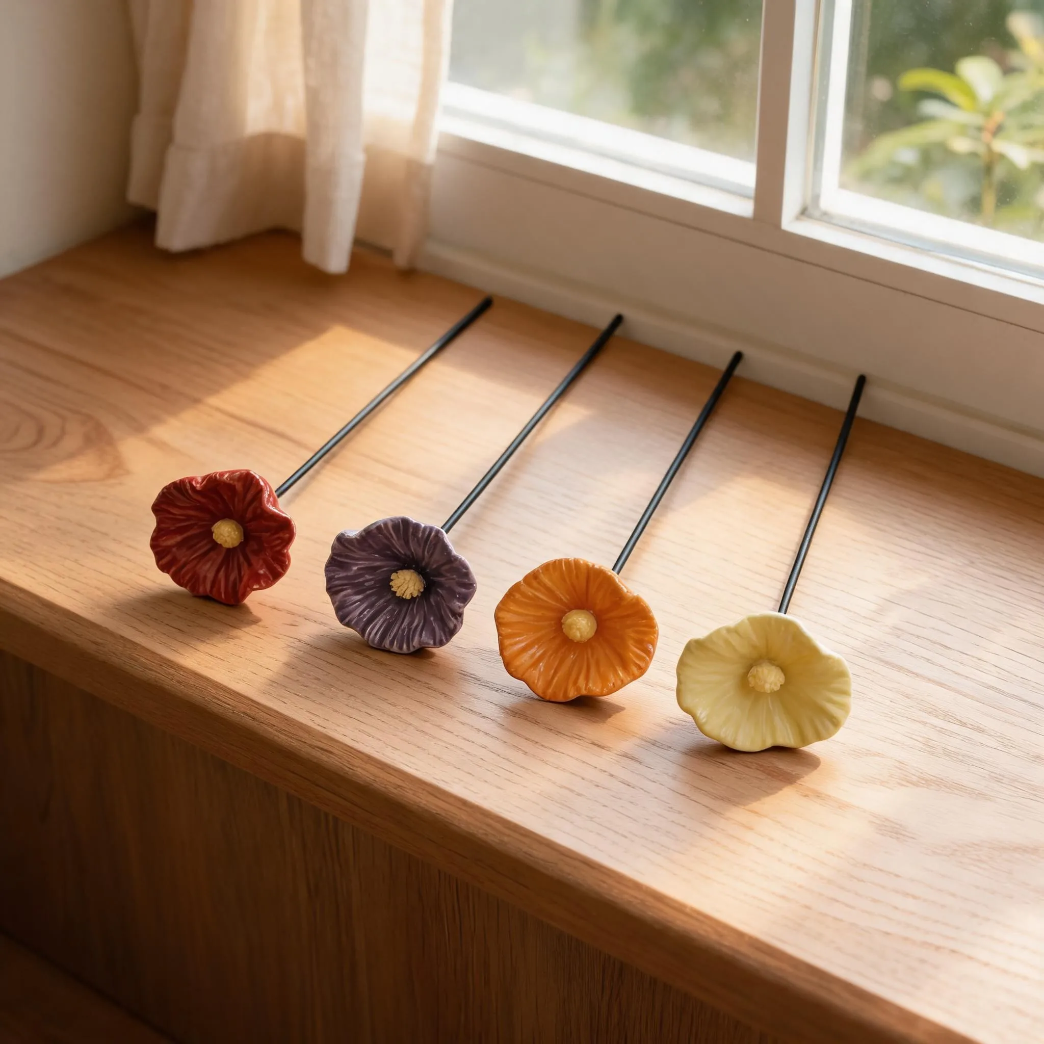 4Pcs Metal Flower Garden Bird Bath Stake With Shallow Bowl For Bees Butterflies Hummingbirds Rustproof Outdoor