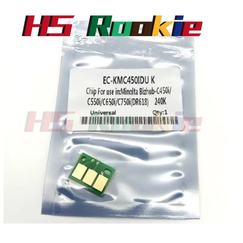 

Барабанный чип DR618, 8 шт., для Konica Minolta bizhub C450i C550i C650i 750i, Sindoh D320/D321/CM2043/CM2103, блок обработки изображений DR-618 BK, CMY