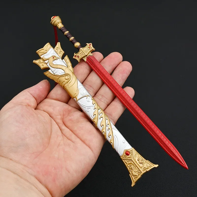 Naraka – périphériques de jeu Bladepoint, 22cm/8,66 pouces, épée Shaoyang, modèle d'arme en métal, accessoires de Cosplay, jouets artisanaux, ornements ﻿ Cadeaux pour garçon
