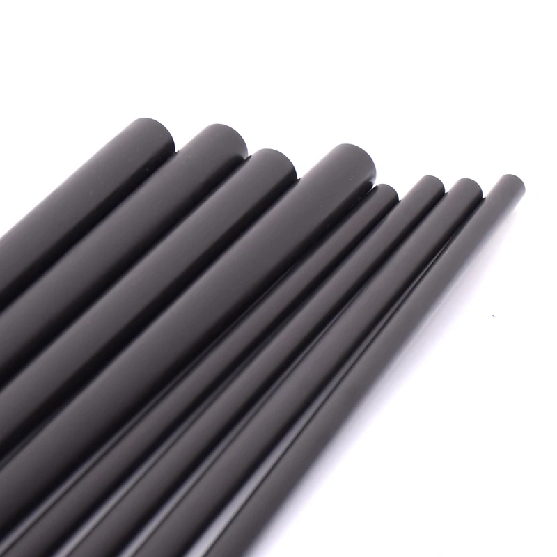 أنبوب أعمدة البلياردو من ألياف الكربون 12.2 مم، فراغات جديلة مدببة مع حشوة إسفنجية، حلقي و