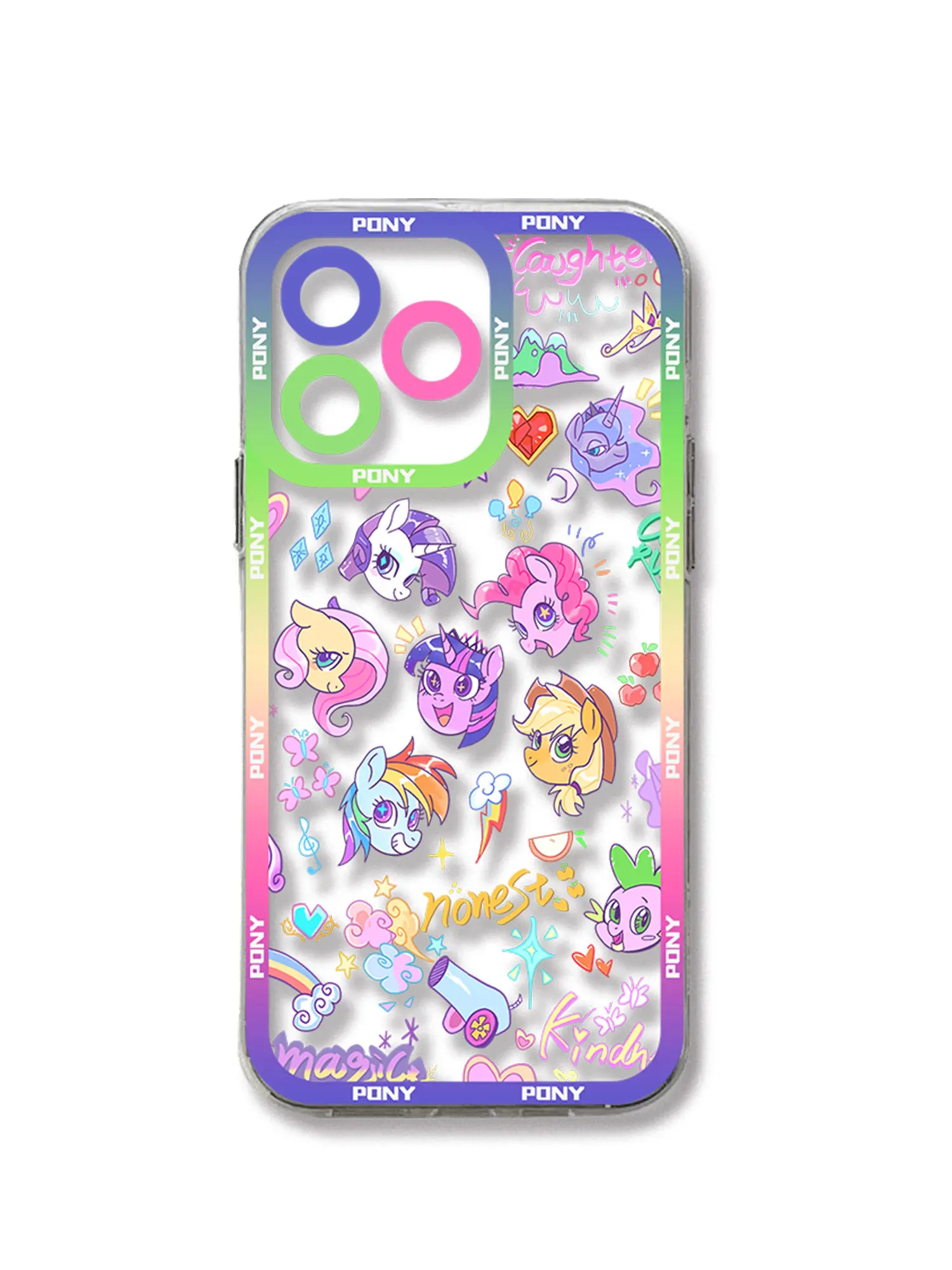 Cartoon Little Unicorns Hot Cute Pony Phone Case For iPhone 15 14 13 12 11 Mini Pro Max X XR XSMax 8 Plus SE20 Transparent Cover