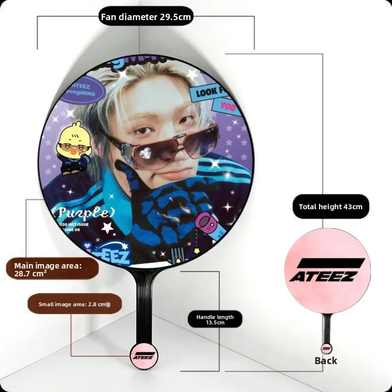 Ateez Niedlicher tragbarer Mini-Handventilator, unverzichtbar für den Sommer, stilvoller Peripherieventilator & Ventilatorhalterung für Fans