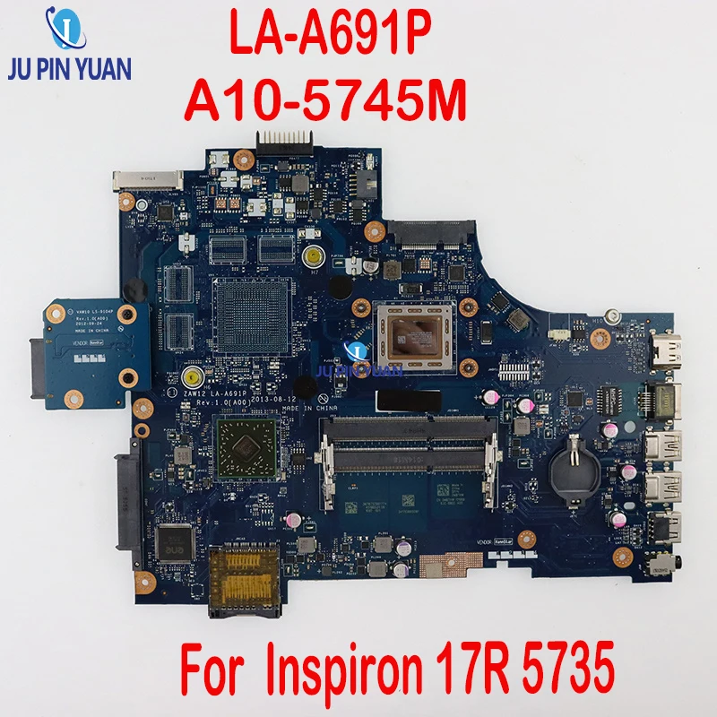 

Восстановленная материнская плата для ноутбука Dell Inspiron 17R 5735, модель bl0m8thw M8THW DDR3L