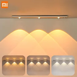 40CM Xiaomi Night Light With Motion Sensor USB Rechargeable LED Wall Night Lamp For Room Bedside Table Kitchen Under Furniture