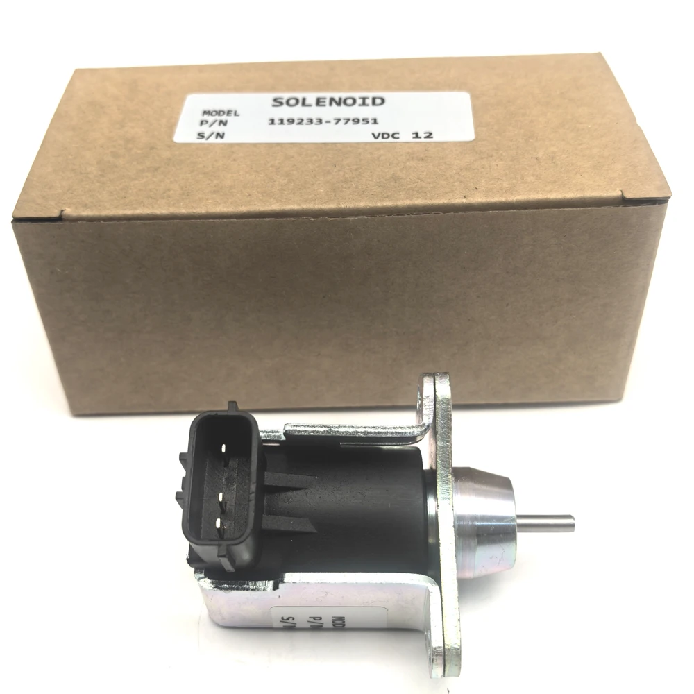For Yanmar B30 VIO20 B30V B25V TB125 Engines 3TNA71 3TNE78 3TNE82 119233-77951 119233-77952 119285-77951 12V Stop Solenoid Valve