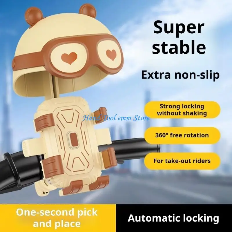 H37F Automatic Locking Motorcycle Mobile Holder Support for 4.8 To 7.2Inch Devices