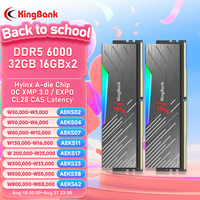 KingBank DDR5 32GB 16GB 6000MHz CL28 Memoria Ram 6000MHz 16GB x2 Desktops Memory Ram XMP3.0 DDR5 RGB Diy Daming Computer