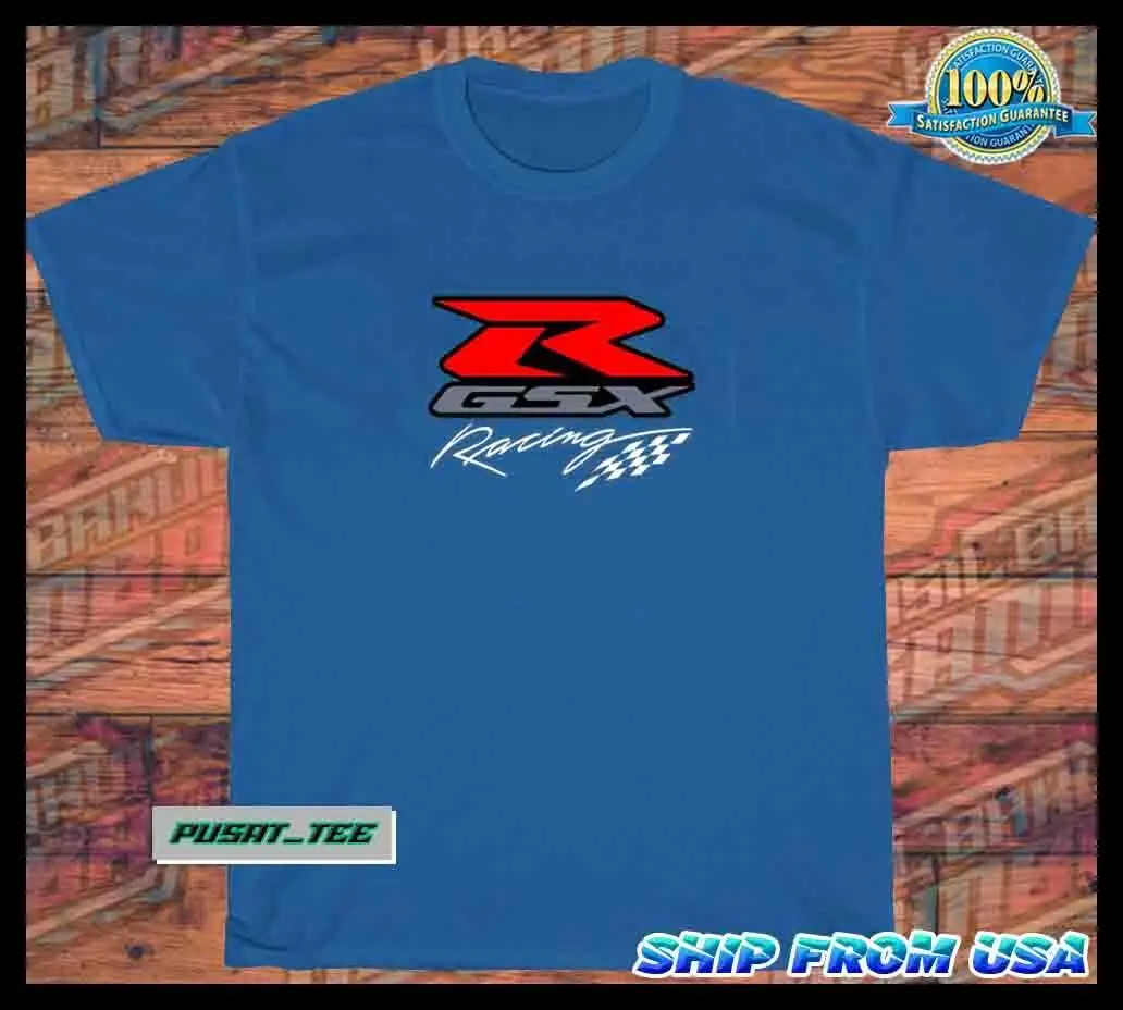 New Item GSXR Racing American Funny Logo Men's T-Shirt Size S-5XL