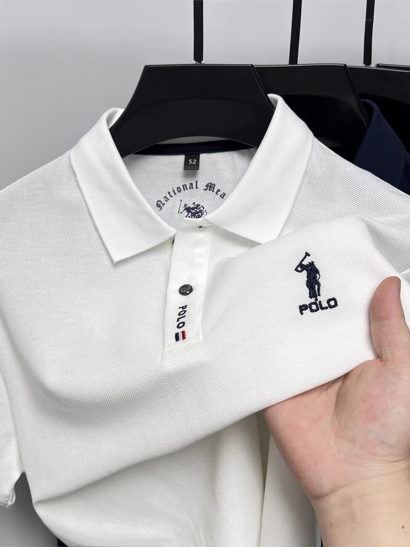 Camisa polo de algodón transpirable de alta gama marca de lujo de moda masculina pony bordado camiseta de manga corta Golf casual de verano ropa masculina