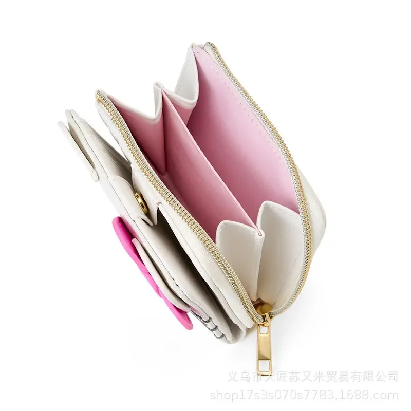 PU Kuromi Hello Kittys Coin Purse Cinnamoroll My Melody Short Style Girl Student Cute Bags for Woman Kawaii Cartoon