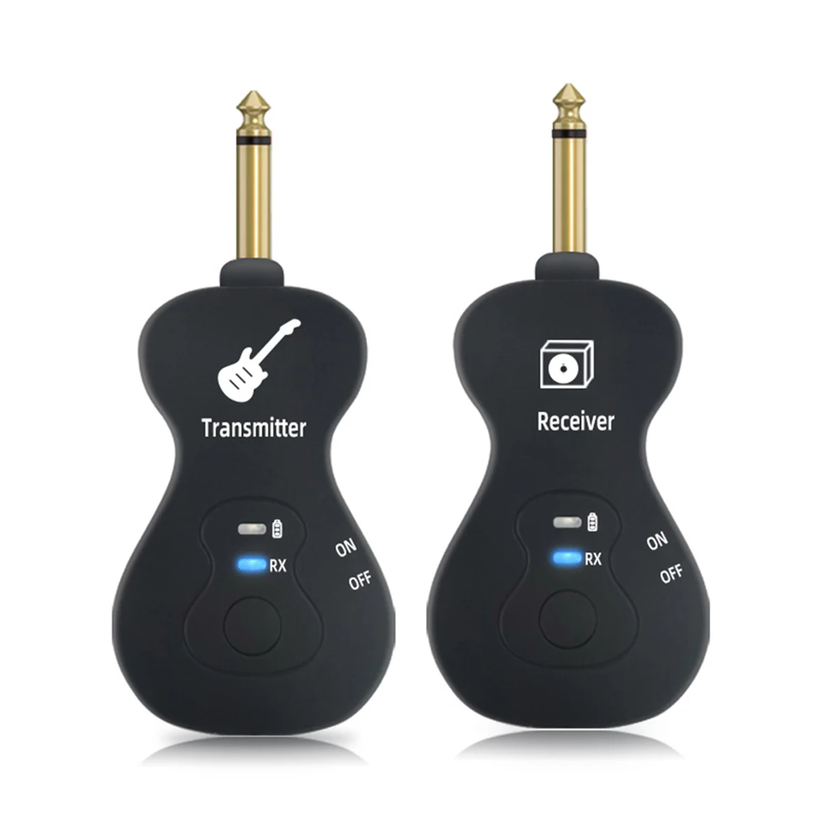 

Wireless Guitar System Built-in Rechargeable 4 Channels Guitar Transmitter Receiver for Electric Guitar Bass Parts