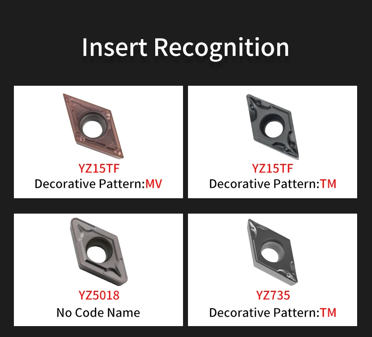 Edelstahl Klinge DCMT DCMT07 DCMT11 YZ15TF YZ5018 YZ735 Hartmetall Einsatz für SDJCR/L Externe Drehen Werkzeug Cutter CNC Drehmaschine – Detail 5