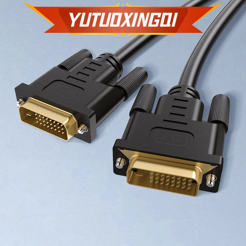 

DVI Cable Male To Male Dual Channel 24+1 Pure Copper Plated Connector Suitable For Computer Display Screen HD Video Connection