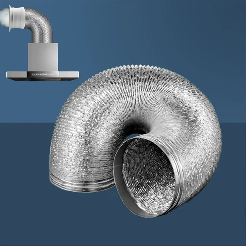 Conducto de escape flexible Tubo de ventilación de aluminio Tubo de escape de aire plegable Manguera de ventilación de cocina o secadora para extracción de aire