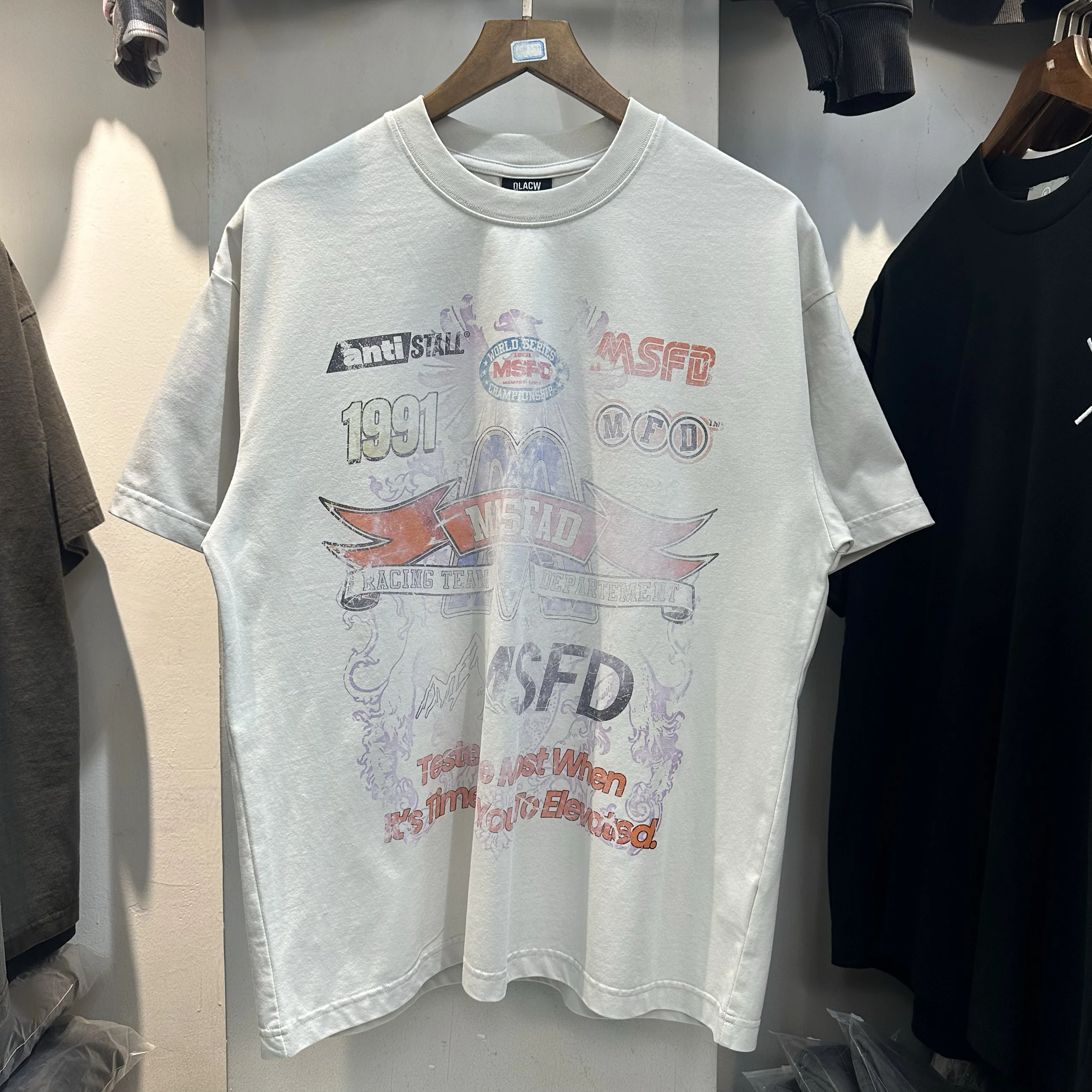 

FGSS Summer New Faion Brand Retro Logo Print Loose ex Hip Hop Casual ort Sve T-irt Cotton Polyester Youth Wear