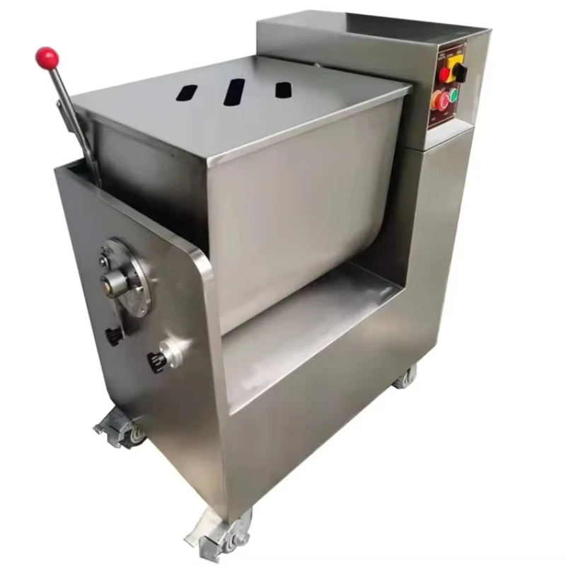 Heavy-duty automatic meat processors and vegetable mixers