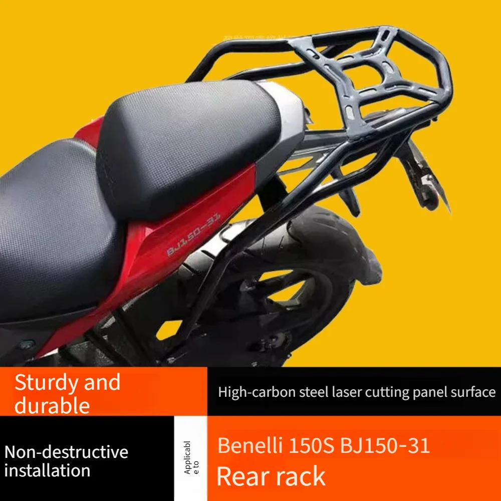 For Benelli 150S BJ150‑31 Motorcycle Heavy‑Duty Rear Cargo Rack Top Trunk Mount Support Aftermarket Mod Upgrade Parts