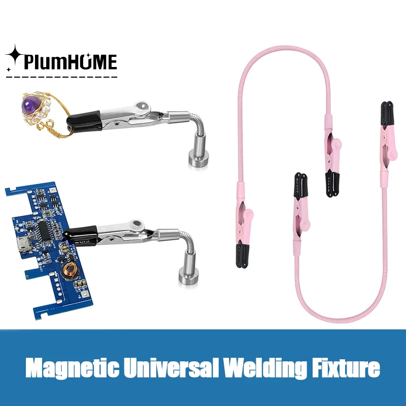 2/4PCS Soldering Helping Hands Magnetic Universal Flexible Arm Welding Assistant PCB Clamp Third Hand Welding Repair Tools