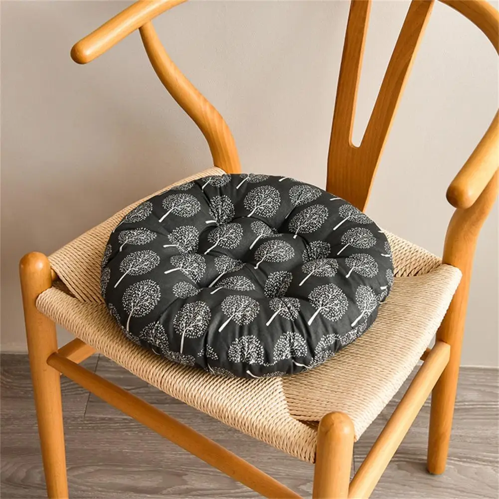 Cojín grueso para silla de oficina, cojines redondos de lino para asiento para el dolor de espalda, decoración del hogar, cojines decorativos de jardín al aire libre para sofá