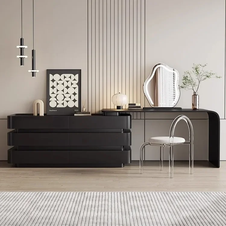 

Luxury Dressing Table Makeup Solid Wood Chest Cabinet Storage Mirror Bedroom Vanity Penteadeira De Maquiagem Home Furniture
