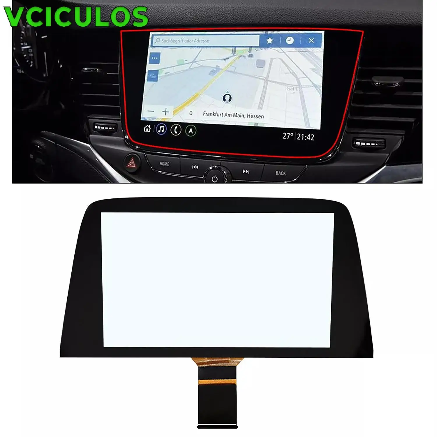 

1Pc 8" Touch Screen Dashboard Instrument Panel LQ080Y5DZ10 For Opel Astra Vauxhall Astra K Navigation Car Interior Parts