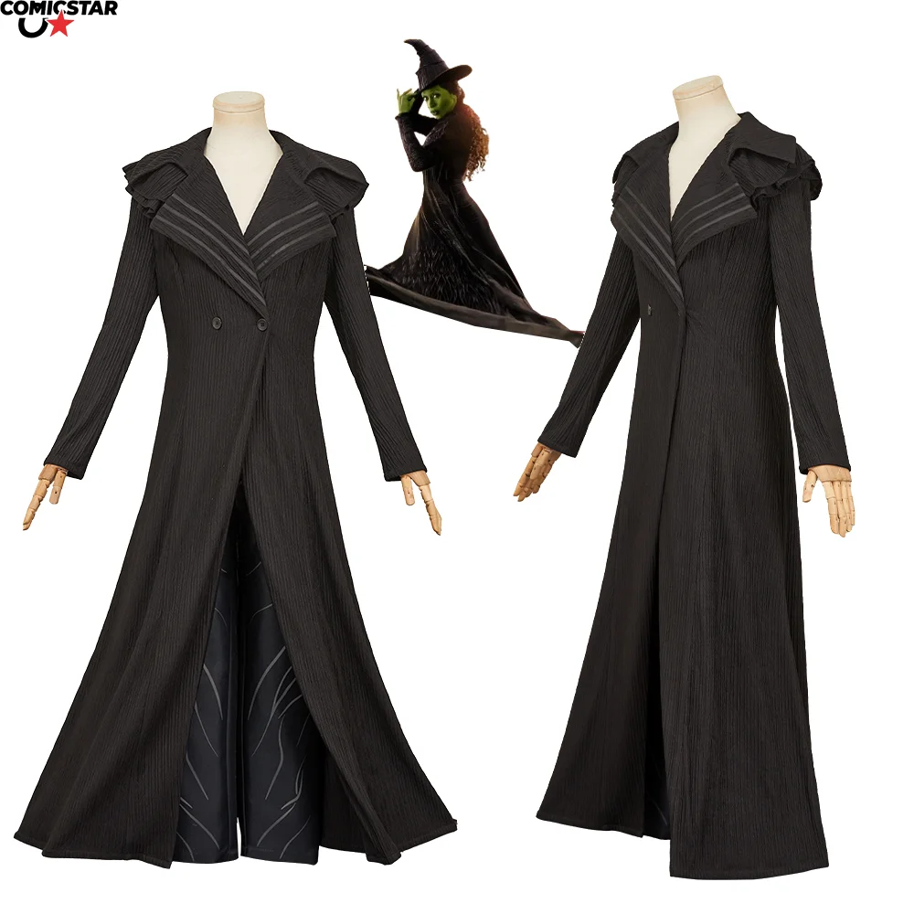 Elphaba Cosplay película Wicked Roleplay negro gabardina pantalones conjunto disfraz adulto fantasía Halloween carnaval fiesta disfraz trajes