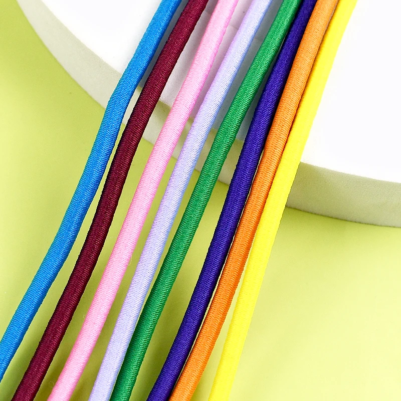 

5M=1Roll 4mm Round Elastics Rope for HairBand Drawstring Rubber Band Garment Shoes Elastic Bands Cord DIY Sewing Accessories