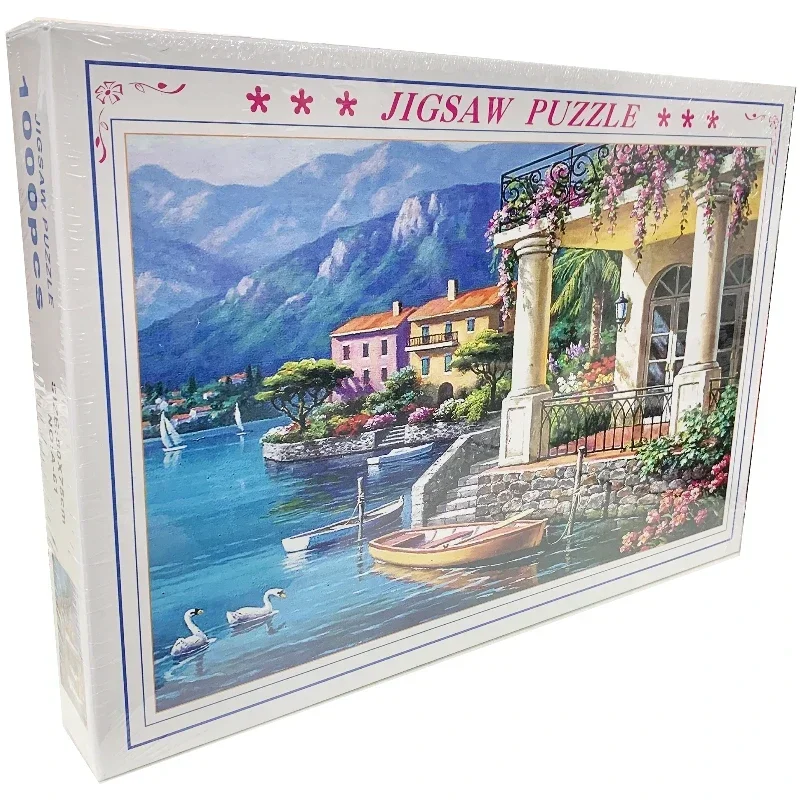 75*50cm Adult Paper Jigsaw Puzzle 1000PCS French Home Landscape Adults Stress Relief Children Educational Entertainment Toy Gift