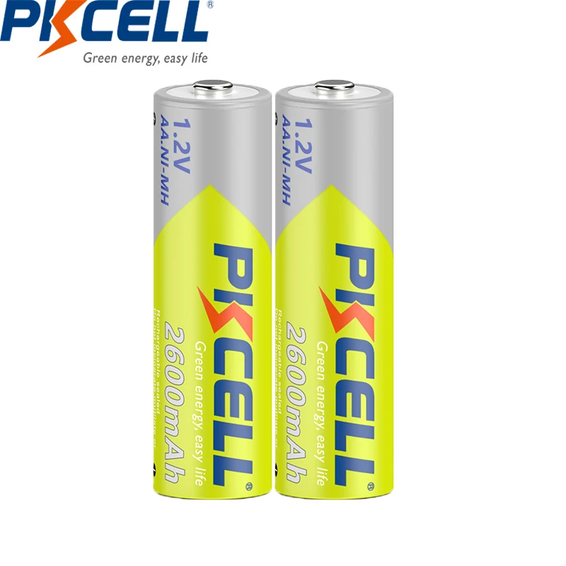 4PC PKCELL 1.2V AA akumulatory 2600mAh Ni-MH AA akumulator do zabawka samochód z aparatem i opakowanie na baterie AA