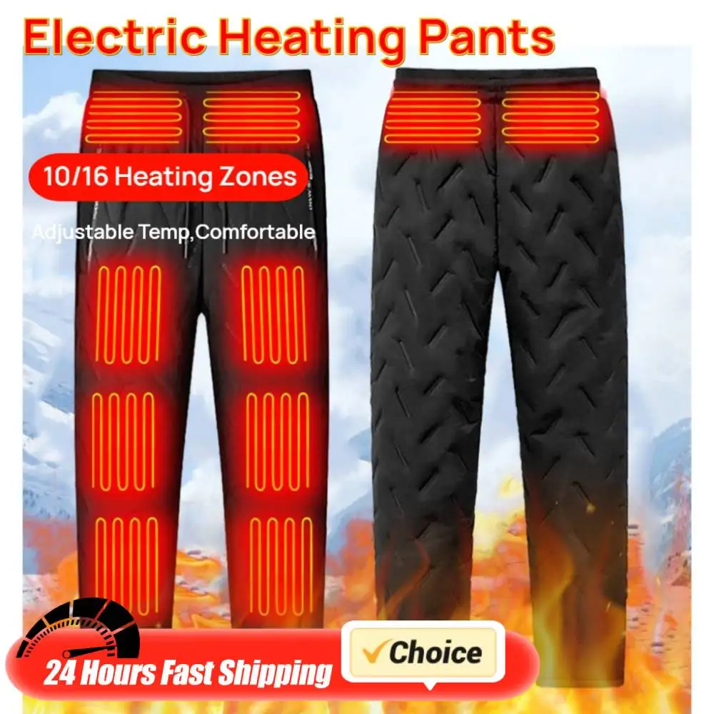 

10/16 Heating Zones Intelligent Heating Pants Adjustable Temp Electric Heated Trousers Fast Heating Winter Warm Clothing Unisex