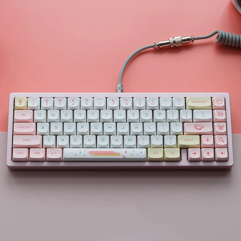 

146 Keys/set Macaroon Theme Keycaps PBT Dye Sublimation Keycaps For MX Switch Mechanical Keyboard XDA Profile