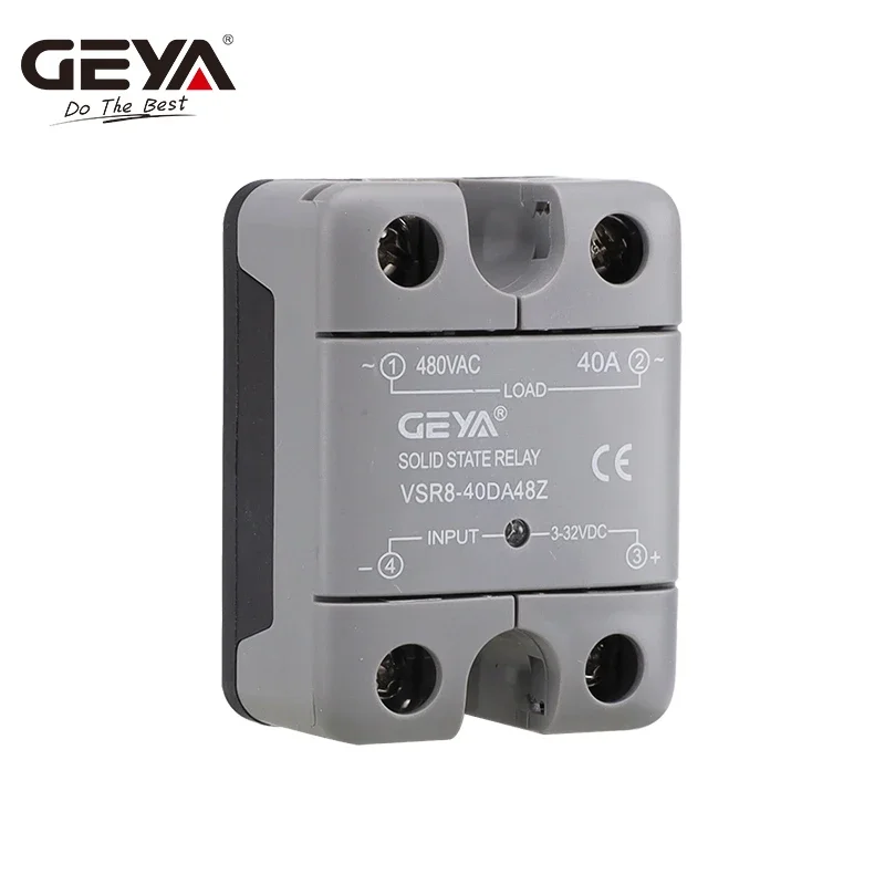 GEYA VSR8 Solid State Relay 10A 25A 40A 60A 80A 100A 120A single phase 3-32VDC Input 24-480VAC Output High Quality