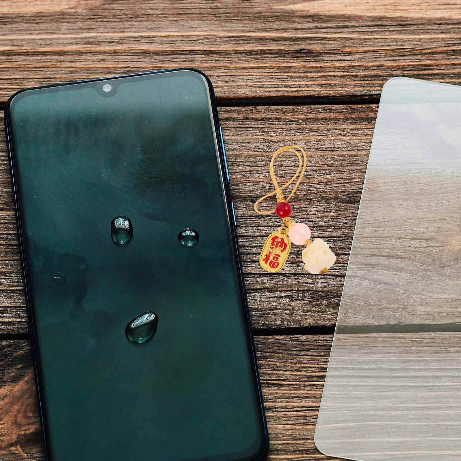 

Bodhi Charcoal Burned Cat Paw Phone Chain Unique Handmade Lucky Keychain Pendant Mobile Phone Charm for Women Cat Lanyard Charms