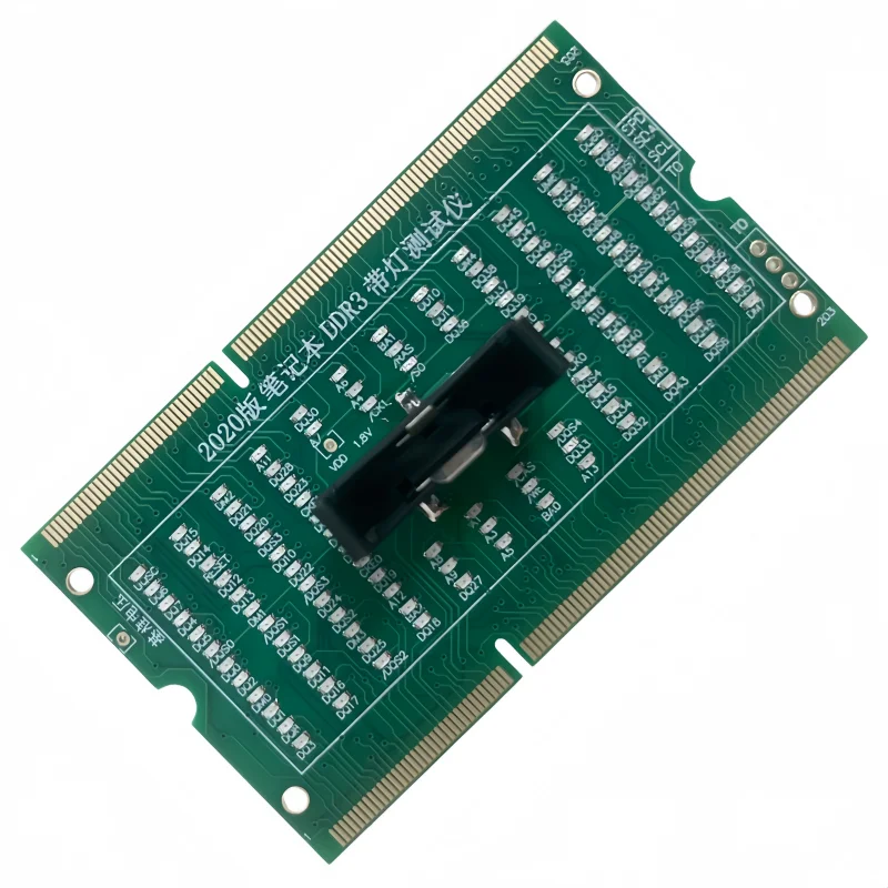 SDRAM SO-DIMM Pin out Diagnostic Analyzer Test Card LED Tester for Memory Slot DDR2 DDR3 DDR4 DDR5 Notebook