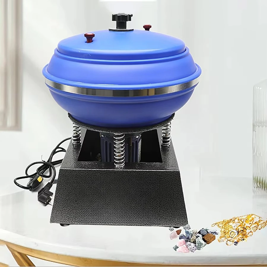 12-Inch Large Tumbler Polisher for Metal Gems Jewelry Vibrate Polish Machine Ceramic Stone Metal Aluminum Parts Stone Tool