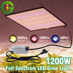 1200W LED Grow Light Full Spectrum SMD2835 Chips Phytolamp Boards For Indoor Plants Flowers Greenhouse Hydroponics Growing Lamps