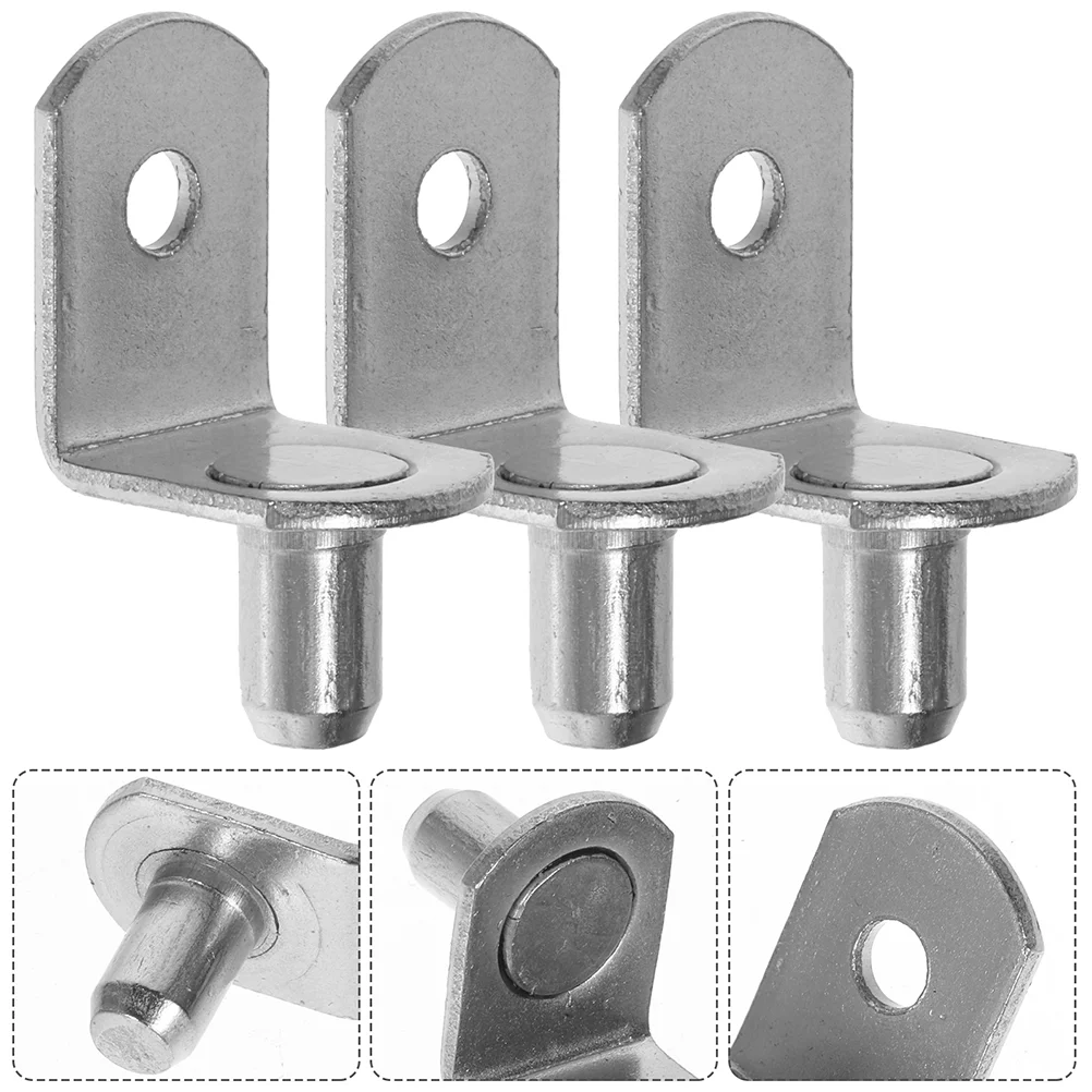 

100 Pcs Metal Shelf Pegs Clips Cabinet Pin Bracket Cupboard Support Cold Rolled Steel Supports