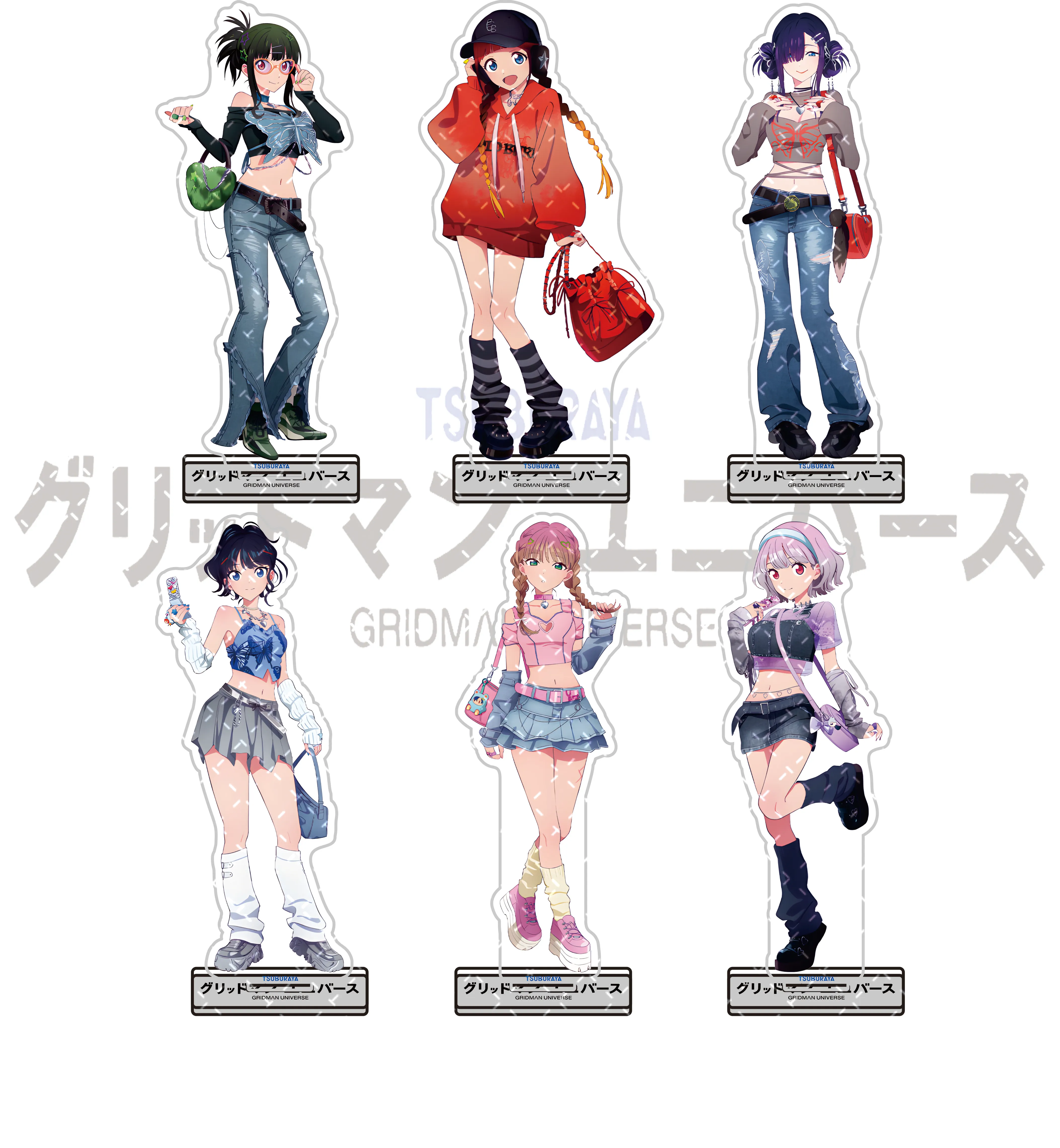 Gridman Universe (グリッドマン ユニバース) 15cm Acrylic Stand Rikka Takarada,Akane Shinjo  Anime Collect Desktop Decora Fan Gift
