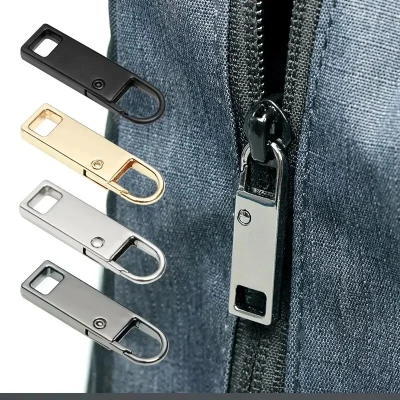 5/10pcs Metal Zipper Head Removable Zipper Head Universal Slider for Bags and Apparel Replacement Zipper Hooks