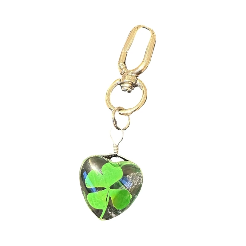 2023 New Multi Purpose Four Leaf Clovers Keychain Trendy Four Leaf Clovers Key Rings Adornment Eye Catching Keychain Pendant