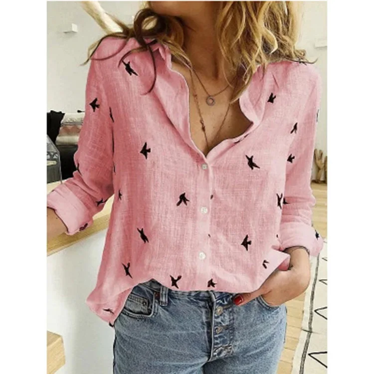 

Elegant Blouse Women's Long Sleeve Shirts 2024 Autumn New Cotton Shirt Tops Woman Camisa De Dama Manga Larga Blusas Manga Larga