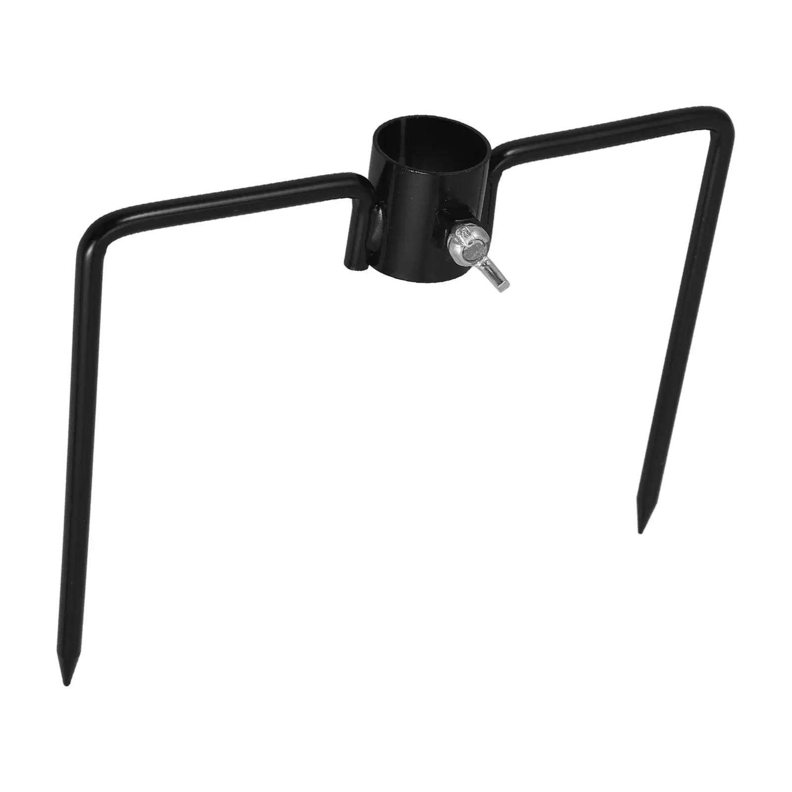 

Iron Ground Spikes Durable Flag Pole Holder Garden Shepherd Hook Base Outdoor Umbrella Stake Collapsible Yard Anchor