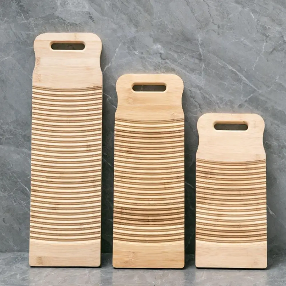 

Практичная портативная бамбуковая прямоугольная противоскользящая стиральная доска для стирки белья и уборки дома