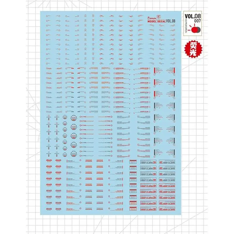 HOBBY MIO VOL.01-VOL.12 High Definition Universele Water Slide Transfer Decals voor Gunpla Mecha Schaalmodel Hobby DIY Accessoires