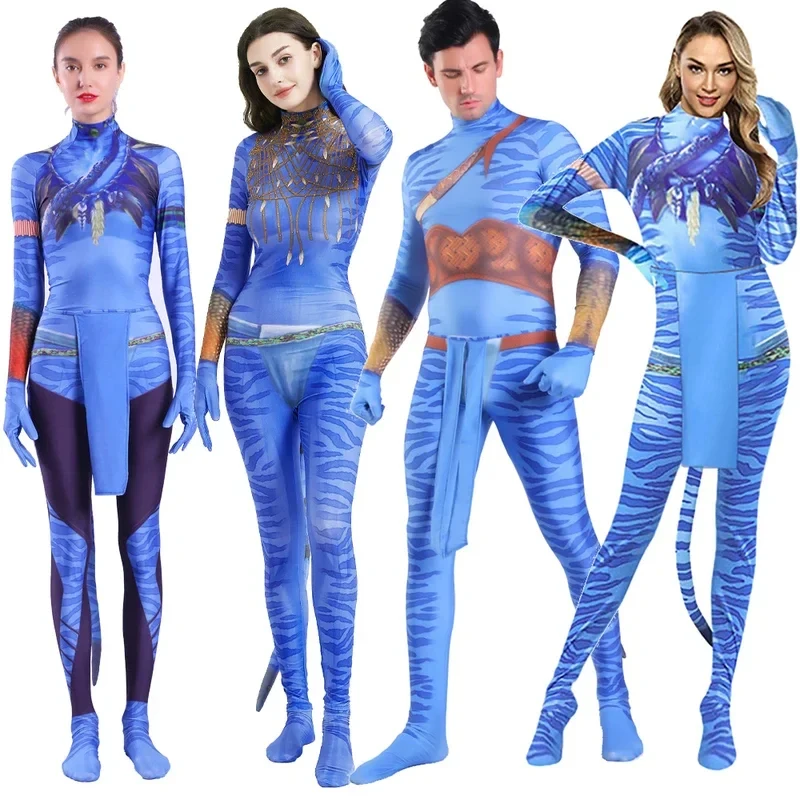Disfraz de Avatar ABC123 para Cosplay, Mono para Mujer y Hombre, Pareja, Familia, Chica, Ropa de Alien, The Way of Water Christb;6'j,k.9;a