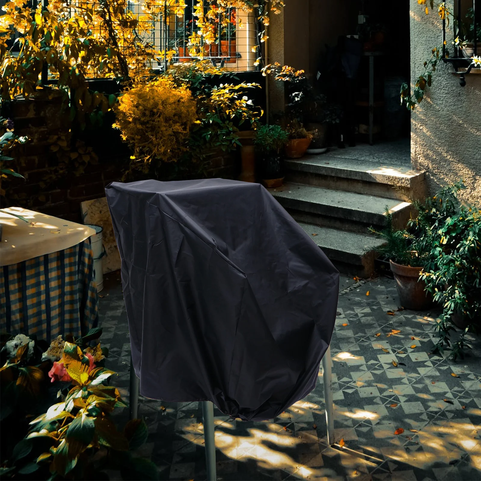 غطاء كرسي الأثاث الخارجي من قماش أكسفورد غطاء مقاوم للماء والغبار لأغطية قماش حماية حديقة الفناء