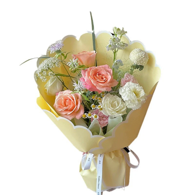 5pcs Petal Flower Wrapping Paper Rose Valentine's Day Wedding Gift Packing DIY Bouquet Gift Packing Material For Birthday Party
