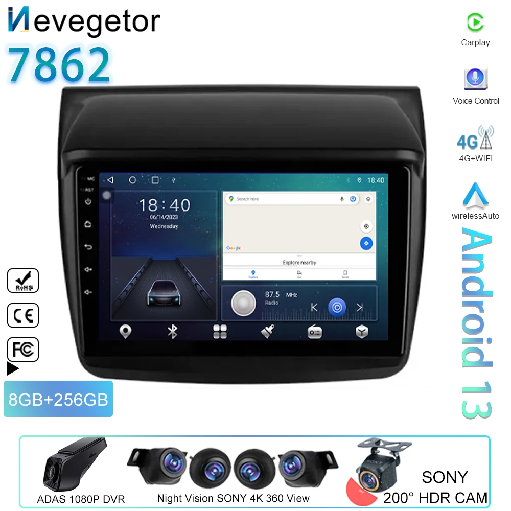 

For Mitsubishi Pajero Sport 2 L200 Triton 2008 - 2016 Car Radio Multimedia Video Player Navigation GPS Android No 2din 2 din dvd