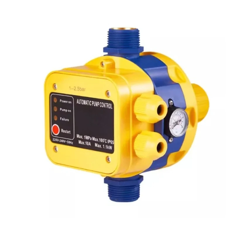 

220V Intelligent Adjustable Pressure Water Pump Controller Electronic Switch Flow Sensor Gauge Home Accessories